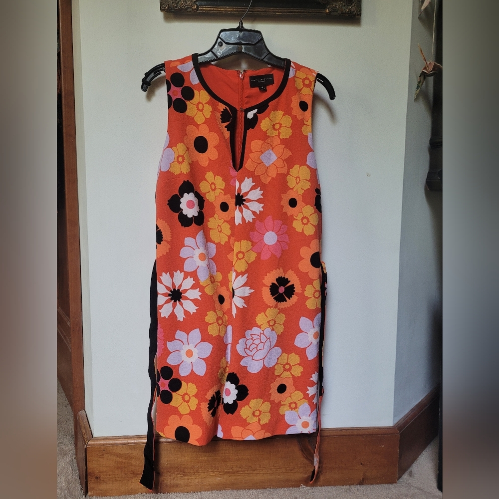Victoria Beckham Orange Floral Romper